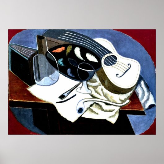 Gris – ペインターのテーブル; Juan Gris 絵画's ポスター (正面)