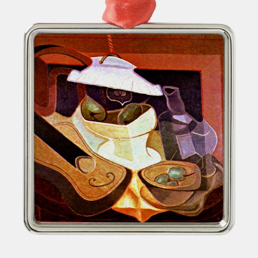 Gris – 電灯、有名絵を描な メタルオーナメント (正面)