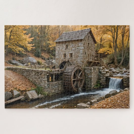 Grist Mill in Autumn ジグソーパズル (横)