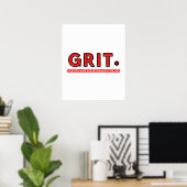 GRIT – 人生への情熱と忍耐力 ポスター (ホームオフィス)