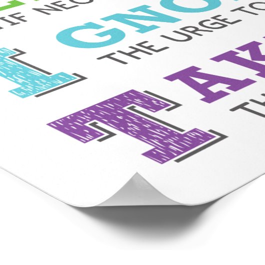 GRIT Acronym Classroom Growth Mindsetポスター ポスター (角)