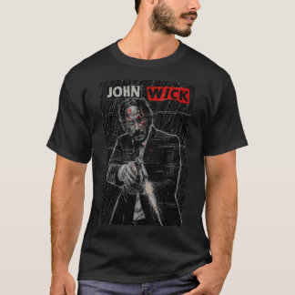 Gritty Neo-Noir Action Anti-Hero Rainy Art Tシャツ