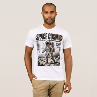 Gritty Retro Astronaut Streetwear Poster - Space C Tシャツ