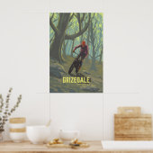 Grizedale Mountain Biking Travel Poster ポスター (キッチン)