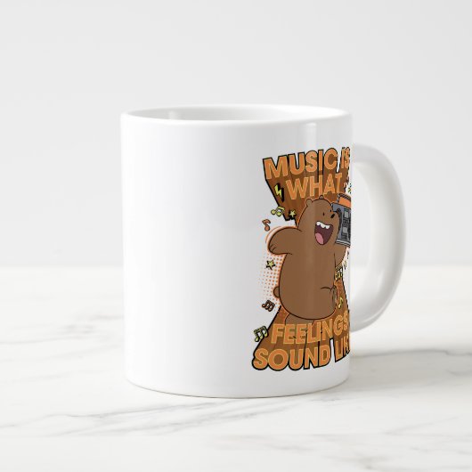 Grizz – 音楽とは感覚のサウンド ジャンボコーヒーマグカップ (正面右)