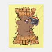 Grizz – 音楽とは感覚のサウンド フリースブランケット (正面)