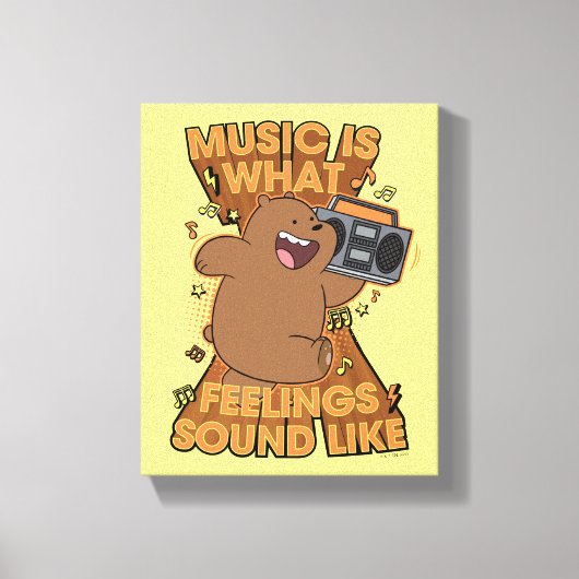 Grizz - Music is What Feelings Sound Like キャンバスプリント (正面)