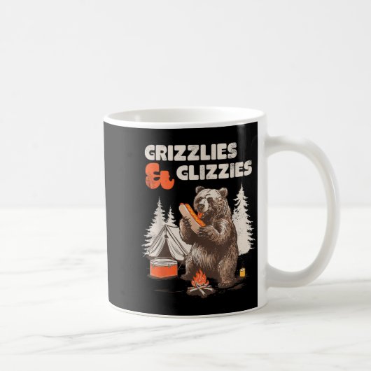 Grizzlies & Glizzies Eating Hotdog Meme Funny コーヒーマグカップ (右)