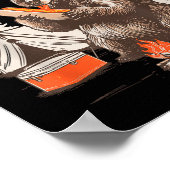 Grizzlies &amp; Glizzies Eating Hotdog Meme Funny  ポスター (角)