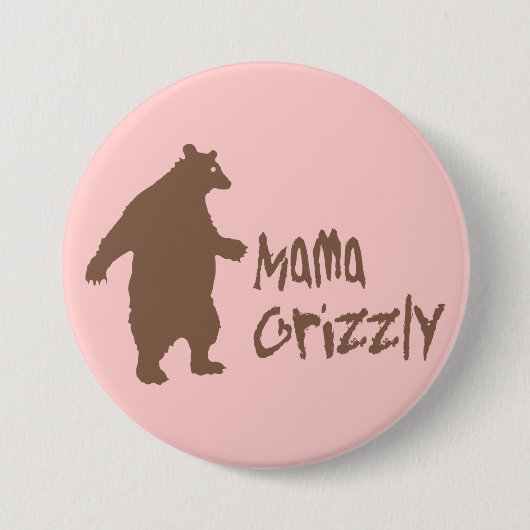 Grizzlyママ 缶バッジ (正面)