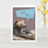 Grizzly ユーモアのある Detで60枚の誕生日カードを切り替える カード (黄色い花)