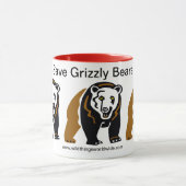 GRIZZLY 救 Bears – 絶滅危惧動物 – 野生生物 マグカップ (中央)