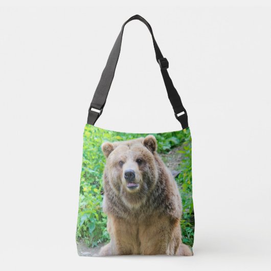 GRIZZLY BEAR ALL OVER PRINT TOTE クロスボディバッグ (正面)