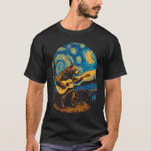 Grizzly Bear Blues Guitar Player Artistic Night S Tシャツ (正面)
