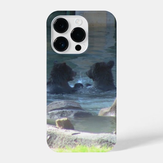 Grizzly Bear Couple iPhone Case iPhoneケース (裏面)