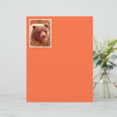 Grizzly Bear Cub in Fireweed'絵画's Wildlife Art (スタンド正面)