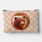Grizzly Bear Cub in Fireweed'絵画's Wildlife Art アクセサリーポーチ (裏面)