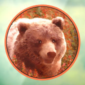 Grizzly Bear Cub in Fireweed'絵画's Wildlife Art ウィンドウサイン (シート3)