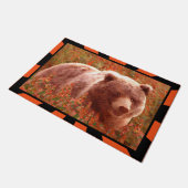 Grizzly Bear Cub in Fireweed'絵画's Wildlife Art ドアマット (アングル)