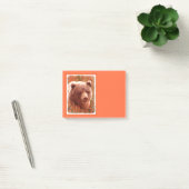 Grizzly Bear Cub in Fireweed'絵画's Wildlife Art ポストイット (オフィス)
