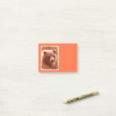Grizzly Bear Cub in Fireweed'絵画's Wildlife Art ポストイット (デスク上)