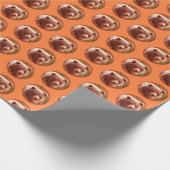 Grizzly Bear Cub in Fireweed'絵画's Wildlife Art ラッピングペーパー (角)