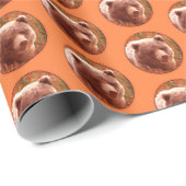 Grizzly Bear Cub in Fireweed'絵画's Wildlife Art ラッピングペーパー (ロールコーナー)