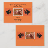 Grizzly Bear Cub in Fireweed'絵画's Wildlife Art 名刺 (正面/裏面)