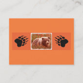 Grizzly Bear Cub in Fireweed'絵画's Wildlife Art 名刺 (裏面)