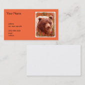 Grizzly Bear Cub in Fireweed'絵画's Wildlife Art 名刺 (正面/裏面)