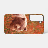 Grizzly Bear Cub in Fireweed'絵画's Wildlife Art Samsung Galaxyケース (裏面横)