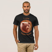 Grizzly Bear Cub in Fireweed'絵画's Wildlife Art Tシャツ (正面フル)