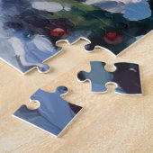 Grizzly Bear Emerging from Christmas Slumber Hat ジグソーパズル (側面)