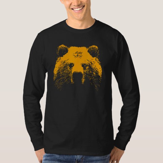 Grizzly Bear Head Tシャツ (正面)