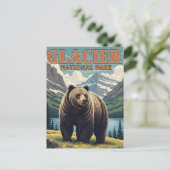 Grizzly Bear in Glacier National Park Montana ポストカード (スタンド正面)