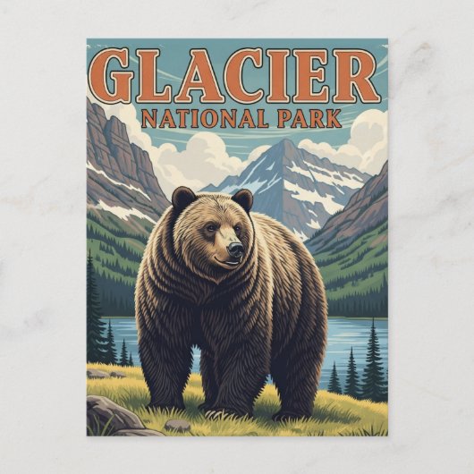 Grizzly Bear in Glacier National Park Montana ポストカード (正面)