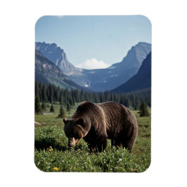 Grizzly Bear in Glacier National Park Travel マグネット