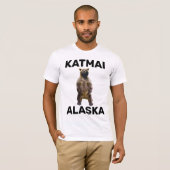 GRIZZLY BEAR KATMAI ALASKAメンズTシャツ Tシャツ (正面フル)