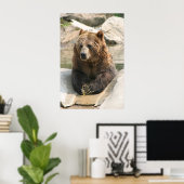 grizzly bear large poster 2 ポスター (ホームオフィス)