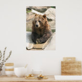 grizzly bear large poster 2 ポスター (キッチン)