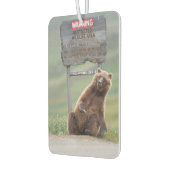 Grizzly Bear Plays With Sign カーエアーフレッシュナー (左)