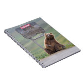 Grizzly Bear Plays With Sign ノートブック (右側)