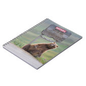 Grizzly Bear Plays With Sign ノートブック (左側)