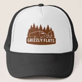 Grizzly flats Bigfoot Semi-Truck forest Silhouette キャップ