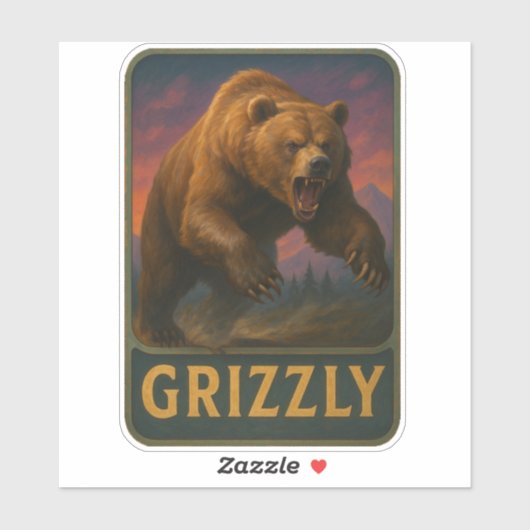 Grizzly Sticker シール (シート)