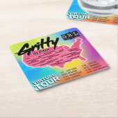 GRLバーチャルツアーコースター スクエアペーパーコースター (アングル)