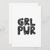 GRL PWRガールパワータイポグラフィアート (正面/裏面)