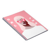 GRL PWRフェミニモダンストイラストレーションガールパワー ノートブック (右側)