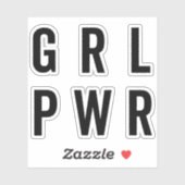 GRL PWR /ガールパワーフェミニスト引用文 シール (シート)