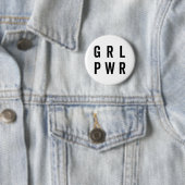 GRL PWR /ガールパワーフェミニスト引用文 缶バッジ (インサイチュ)